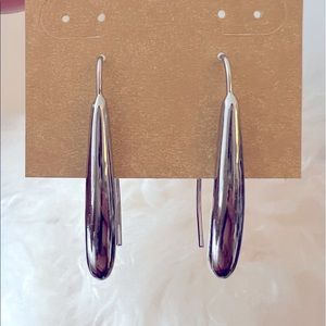 silvertone drop earrings